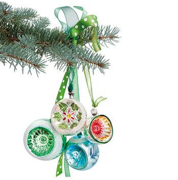 Raamsticker kerstballen