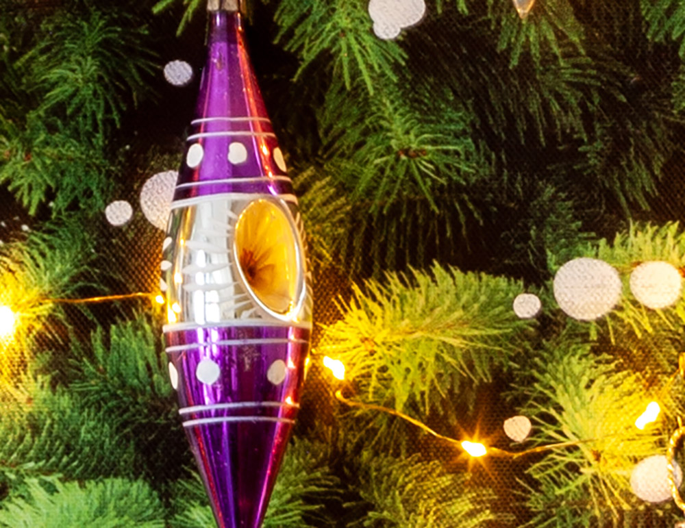Ouderwetse kerstbal als duurzame kerstversiering